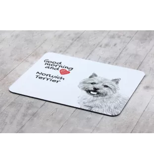 Norwich Terrier - mouse pad with print, personalized dog-themed mouse pad, unique gadget for an office worker by Art-Dog brand