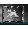Norwich Terrier - Kristall mit einem Hundebild, Glasstatuette mit einem Bild, einzigartiger Bilderrahmen der Marke Art-Dog