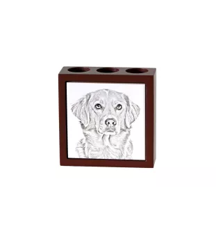 Nova Scotia Duck Tolling Retriever, Yarmouth Toller - pen holder with a dog, desk organizer with a print, personalized desk decoration from the Art-Dog brand.