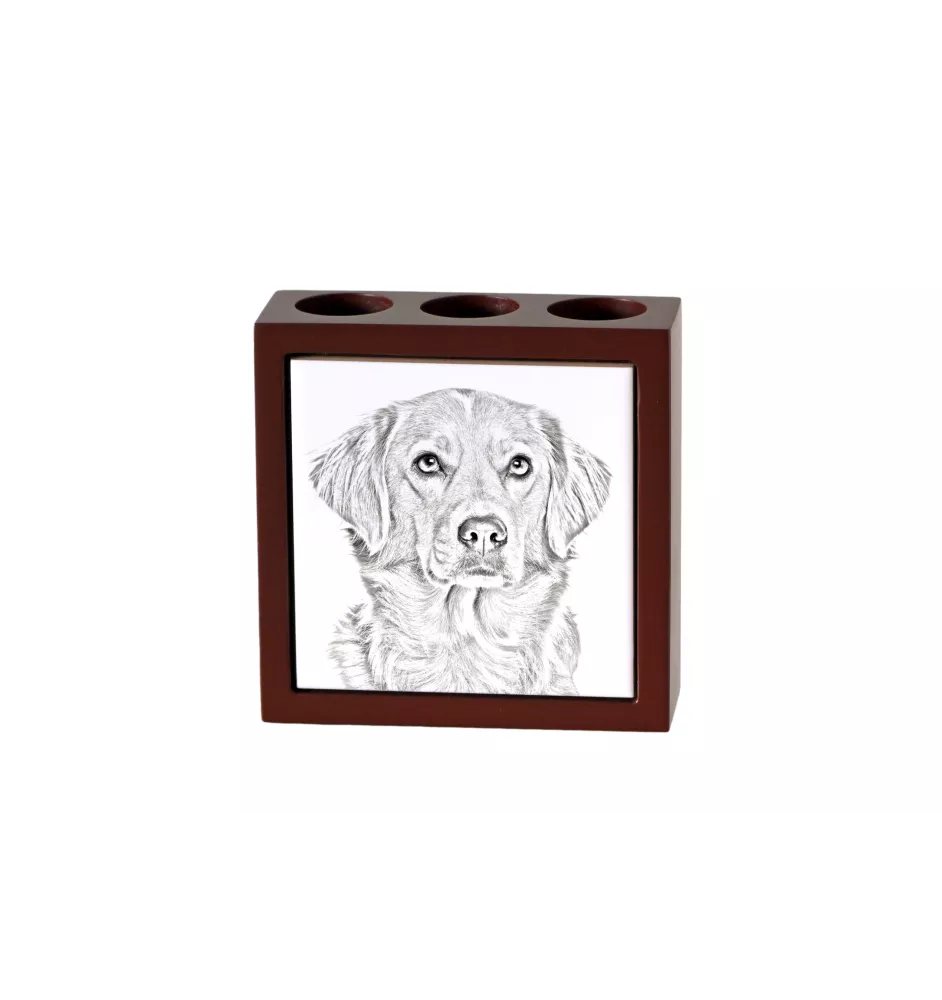 Retriever de la Nouvelle-Écosse, Nova Scotia Duck Tolling Retriever - porte-stylo avec chien, organiseur de bureau avec impression, décoration de bureau personnalisée de la marque Art-Dog