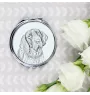 Italienischer Vorstehhund, Bracco Italiano - Taschenspiegel mit Hund, personalisierter Taschenspiegel, kompakter Spiegel mit Art-Dog-Logo