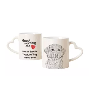 Nova Scotia Duck Tolling Retriever, Yarmouth Toller - cup with a dog, adorable cup with a heart-shaped handle, universal gift from the Art-Dog brand