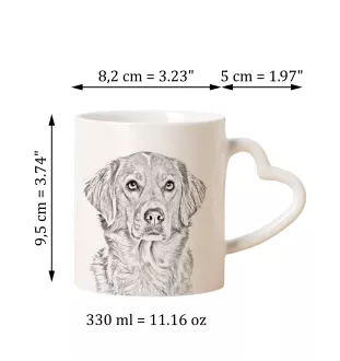 Nova Scotia Duck Tolling Retriever, Yarmouth Toller - cup with a dog, adorable cup with a heart-shaped handle, universal gift from the Art-Dog brand