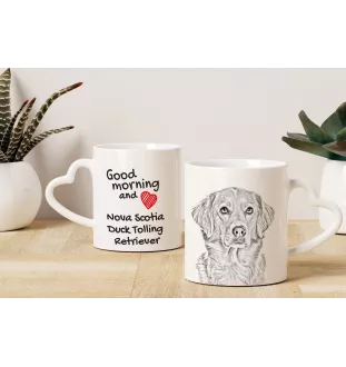 Nova Scotia Duck Tolling Retriever, Toller - Tasse mit Hund, entzückende Tasse mit herzförmigem Henkel, universelles Geschenk der Marke Art-Dog