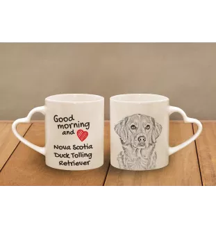 Retriever de la Nouvelle-Écosse, Nova Scotia Duck Tolling Retriever - tasse avec chien, une tasse adorable avec une anse en forme de cœur, un cadeau universel de la marque Art-Dog