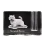 Norwich Terrier - Pen stand, crystal organiser with dog photo, unique desk decoration by Art-Dog brand