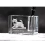 Norwich Terrier - Pen stand, crystal organiser with dog photo, unique desk decoration by Art-Dog brand