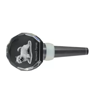 Norwich Terrier - Kristallflaschenverschluss, einzigartiger Weinverschluss mit Foto, personalisiertes Geschenk für Sommelier der Marke Art-Dog