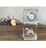Norwich Terrier - crystal clock with a photo, a photo of a dog in crystal, personalized desk clock by Art-Dog brand