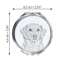 Nova Scotia Duck Tolling Retriever, Toller - Taschenspiegel mit Hund, personalisierter Taschenspiegel, kompakter Spiegel mit Art-Dog-Logo
