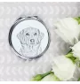 Nova Scotia Duck Tolling Retriever, Toller - Taschenspiegel mit Hund, personalisierter Taschenspiegel, kompakter Spiegel mit Art-Dog-Logo