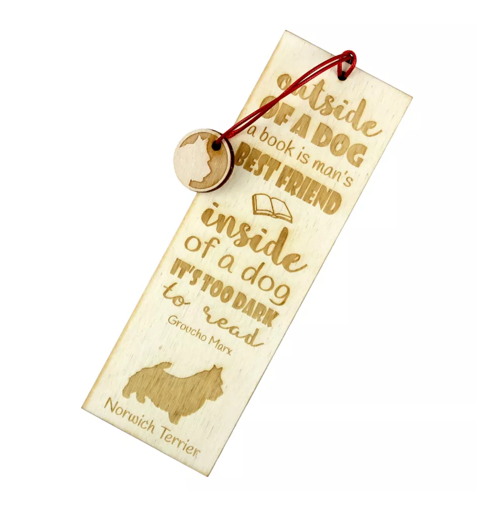 Norwich Terrier - Lesezeichen mit Hund, personalisiertes Lesezeichen, Geschenk für Bücherwurm von der Marke Art-Dog