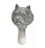 Norwich Terrier, Terrier de Norwich - broche avec pince, support pour numéro de départ, épingle argentée pour exposition de chiens de la marque Art-Dog
