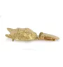 Norwich Terrier - brooch with a clip, gold-plated holder for a race number, elegant dog show pin from Art-Dog brand