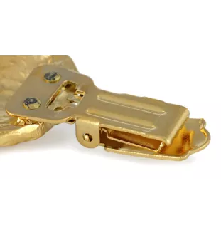 Norwich Terrier - Brosche mit Clip, vergoldeter Startnummernhalter, elegante Hundeaustellungsnadel der Marke Art-Dog