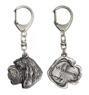 Chien à loutre, Otterhound - Porte-clés argenté avec chien, décoration de sac à main, pendentif de sac à dos par la marque Art-Dog