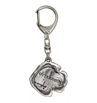 Otterhound - Silver-plated key ring with dog, handbag decoration, backpack pendant by Art-Dog brand