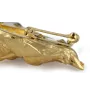 Norwich Terrier - brooch with a clip, gold-plated holder for a start number, a gift for a dog show by Art-Dog brand.