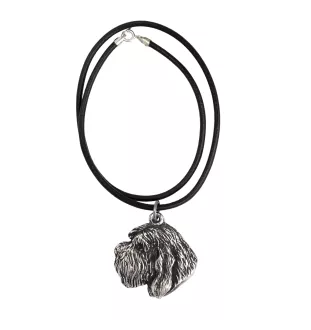 Chien à loutre, Otterhound - collier avec un chien, pendentif en plaqué argent pour les fans de chiens, bijoux uniques de la marque Art-Dog