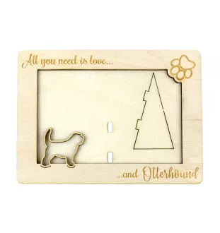 Otterhound - Photo frame, engraved wooden frame, a lovely gadget for the dog lover by Art-Dog