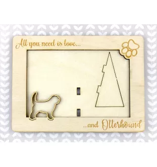 Otterhound - Photo frame, engraved wooden frame, a lovely gadget for the dog lover by Art-Dog