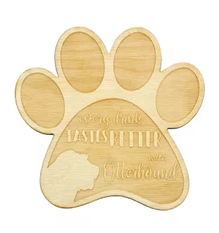 Chien à loutre, Otterhound - Sous-verre mug, sous-verre gravé avec chien, cadeau pour amoureux des chiens par la marque Art-Dog