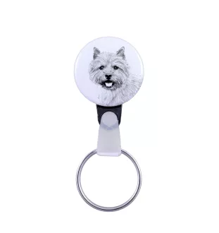 Norwich Terrier - keychain with a dog portrait, pendant with the brand's own Art-Dog graphics