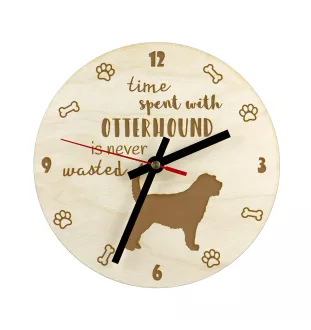 Otterhund, Otterhound - Uhr mit Hund, Holzuhr mit Gravur, personalisierte Uhr von Art-Dog