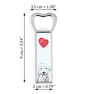 Old English Sheepdog - bottle opener with a dog, personalized fridge opener, unique gift for a man by Art-Dog brand