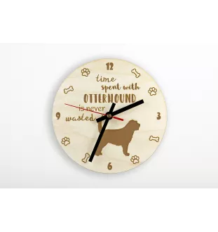 Otterhound - clock with dog, wooden clock with engraving, personalised clock by Art-Dog