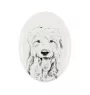 Old English Sheepdog - Gedenktafel mit einem Foto eines Hundes, Grabplatte mit Druck, personalisierte ovale Platte der Marke Art-Dog