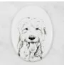 Old English Sheepdog - commemorative plaque with a photo of a dog, tombstone with a print, personalized oval plaque from the Art-Dog brand