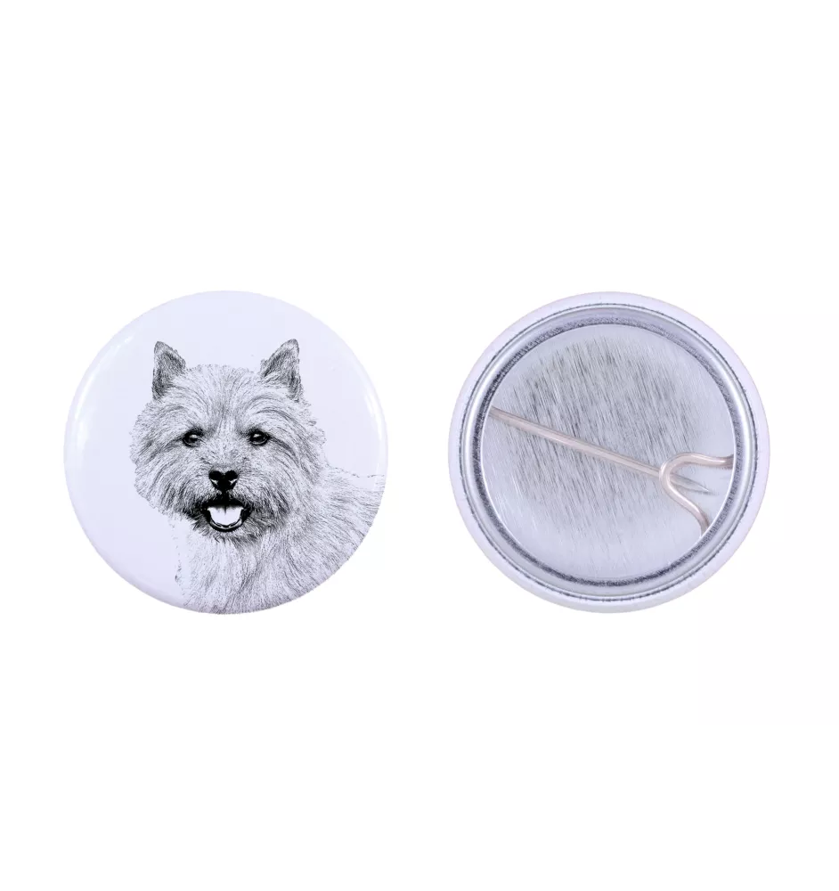 Norwich Terrier - Anstecknadel mit Ihrem Hund, fügen Sie Ihr eigenes Foto hinzu, Marke Art-Dog