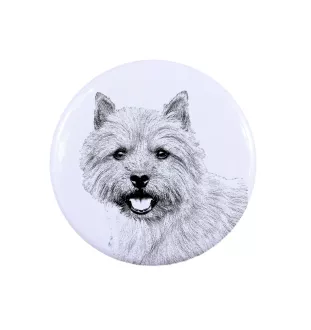 Norwich Terrier - Anstecknadel mit Ihrem Hund, fügen Sie Ihr eigenes Foto hinzu, Marke Art-Dog