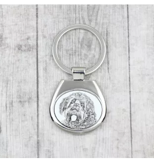 Chien à loutre, Otterhound - porte-clés avec chien, porte-clés imprimé, breloque personnalisée de la marque Art-Dog