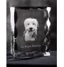 Old English Sheepdog - Kristall mit einem Hundebild, Glasstatuette mit einem Bild, einzigartiger Bilderrahmen der Marke Art-Dog