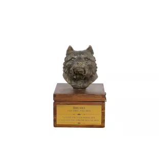 Norwich Terrier, Terrier de Norwich - urne pour les cendres du chien avec une statuette, petite urne pour chien, urne personnalisée avec le buste du chien de la marque Art-Dog