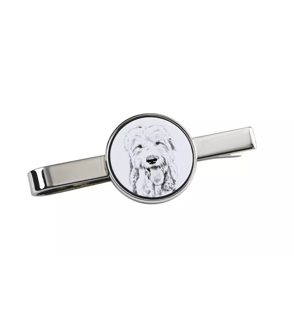 Owczarek staroangielski spinka do krawatu z psem Art-Dog