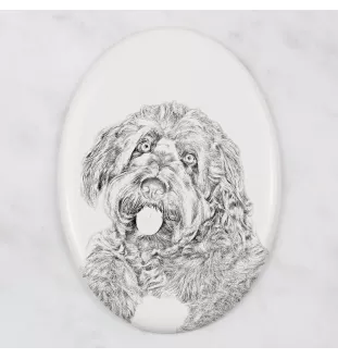 Otterhound - commemorative plaque with a photo of a dog, tombstone with a print, personalized oval plaque from the Art-Dog brand