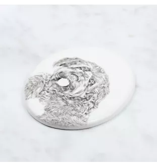 Chien à loutre, Otterhound - une plaque commémorative avec une photo de chien, une plaque funéraire avec une impression, une plaque ovale personnalisée de la marque Art-Dog