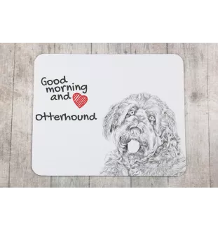 Otterhound - mouse pad with print, personalized dog-themed mouse pad, unique gadget for an office worker by Art-Dog brand