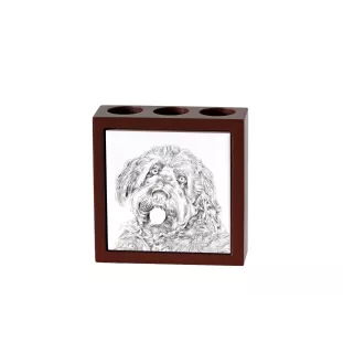 Chien à loutre, Otterhound - porte-stylo avec chien, organiseur de bureau avec impression, décoration de bureau personnalisée de la marque Art-Dog