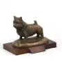 Norwich Terrier - Hundestatue, Figur auf weißem Sockel, Trophäe für die Art-Dog-Hundeaustellung.