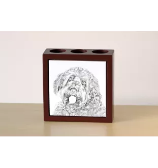 Chien à loutre, Otterhound - porte-stylo avec chien, organiseur de bureau avec impression, décoration de bureau personnalisée de la marque Art-Dog