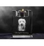 Old English Sheepdog - Candle holder with dog photo, crystal tealight holder, personalised gift by Art-Dog brand