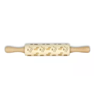 Norwich Terrier - small rolling pin with a dog, patterned dough roller, gadget for ceramicists from the Art-Dog brand