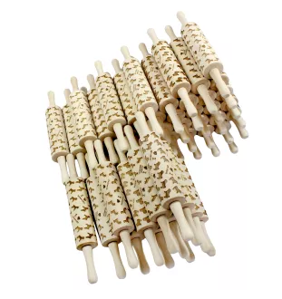 Norwich Terrier - small rolling pin with a dog, patterned dough roller, gadget for ceramicists from the Art-Dog brand