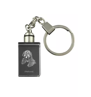 Otterhound - Crystal key ring with dog photo, illuminated key ring, unique gift by Art-Dog brand