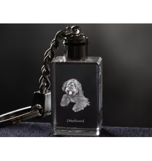 Otterhound - Crystal key ring with dog photo, illuminated key ring, unique gift by Art-Dog brand