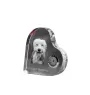 Old English Sheepdog - crystal clock with a dog picture, heart-shaped shelf clock, personalized standing clock by Art-Dog brand